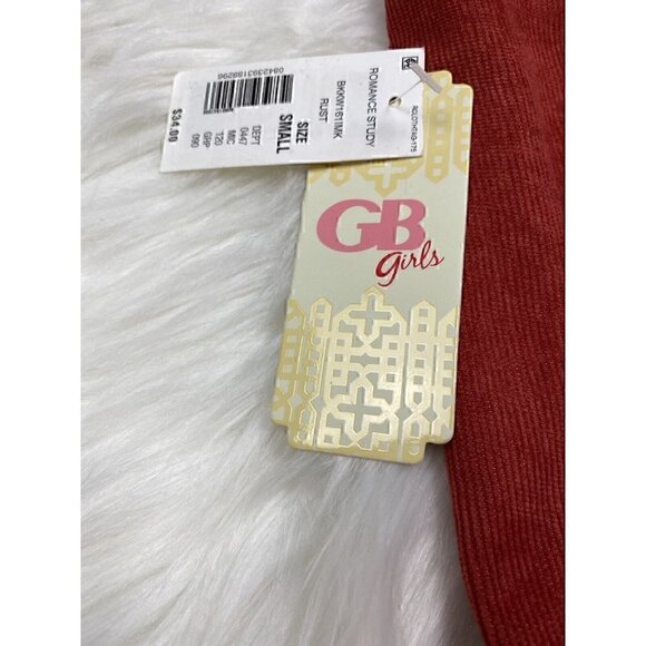 O'NEILL Girls Small Collared Top Striped GB GIRLS Corduroy Skirt Outfit Rust - Picture 7 of 12